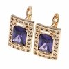 exclusive swarovski gold-plated earrings